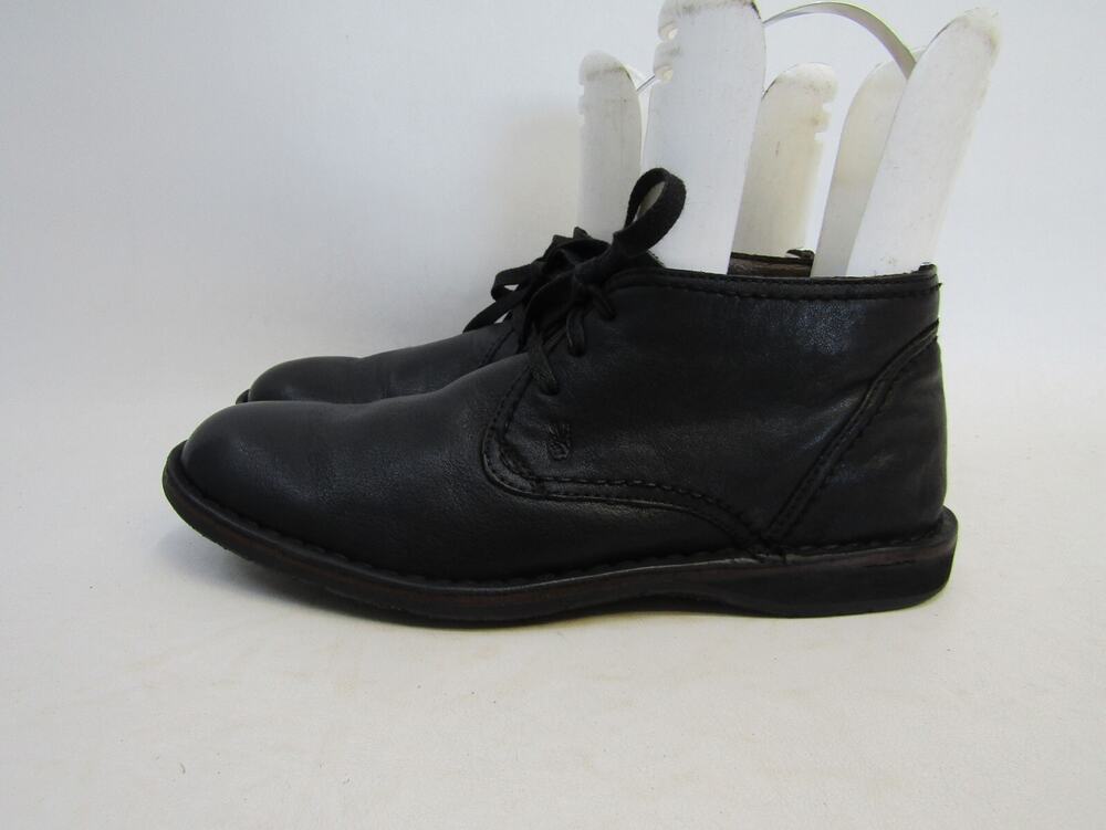 John Varvatos Mens Size 7 M Black Leather Laces Casual Dress Shoes Boots
